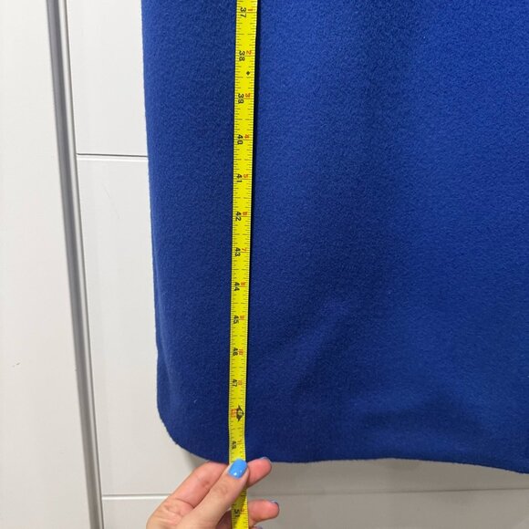 London Fog Wool Overcoat Royal Blue M L Oversized Quiet Luxury Elegant Classic - Picture 11 of 12